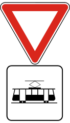Značka P 3 - Daj prednosť v jazde električke! - sa používa na mieste, kde v sporných alebo iných prípadoch treba prikázať vodičovi dať prednosť v jazde električke, alebo na zdôraznenie inak určenej povinnosti dať prednosť v jazde električke. Značka P3 sa umiestňuje pred miestom priblíženia električkovej koľaje k okraju vozovky, napríklad na znemožnenie jazdy vozidiel pozdĺž električky, a pred miestom, kde električka križuje smer jazdy ostatných vozidiel.