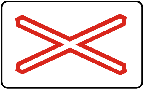 Značka A 30a - Výstražný kríž pre železničné priecestie jednokoľajové - označuje jednokoľajové železničné priecestie so závorami i bez závor s prejazdovým zabezpečovacím zariadením alebo bez neho a umiestňuje sa tesne pred železničné priecestie.