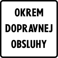 Dodatková tabuľka s textom