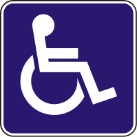 Dodatková tabuľka na označenie vyhradeného parkovacieho miesta pre osobu so zdravotným postihnutím