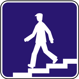 Značka IP 9 - Podchod alebo nadchod - informuje o blízkosti podchodu alebo nadchodu. Bezbariérový podchod alebo nadchod sa označuje spolu s dodatkovou tabuľkou E12 alebo E15. 