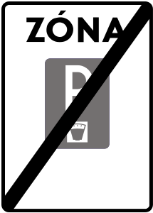 Koniec zóny s plateným alebo regulovaným státím (vzor)