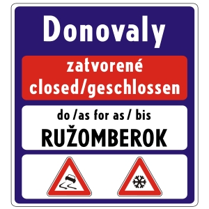 Všeobecné informácie o dopravných obmedzeniach (vzor)