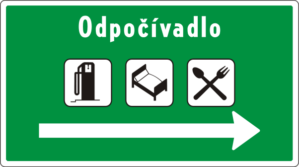 Odpočívadlo s objektmi služieb (vzor)