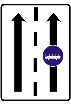 Značka C 24a - Vyhradený jazdný pruh - 