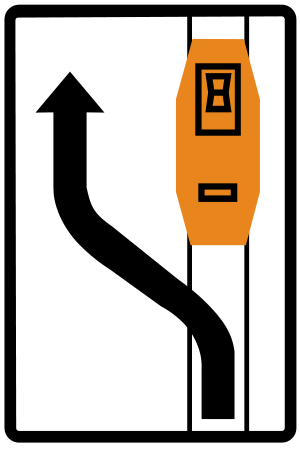 Značka C 27 - Obchádzanie električky - označuje miesto, kde možno vľavo obchádzať električku, ktorá stojí na zastávke. Ak je značka doplnená v spodnej časti symbolom dodatkovej tabuľky E4, vyznačuje úsek cesty, kde je povolená jazda pozdĺž električky vľavo.