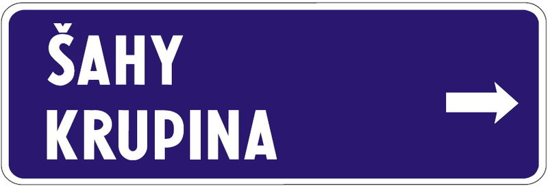 Smerová tabuľa (s dvoma cieľmi)