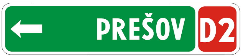 Smerová tabuľa pre príjazd k diaľnici