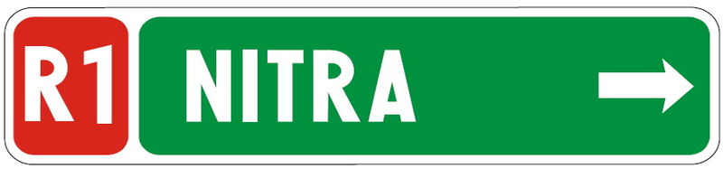 Smerová tabuľa pre príjazd k rýchlostnej ceste