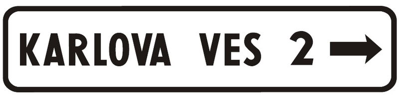 Smerová tabuľa k miestnemu cieľu