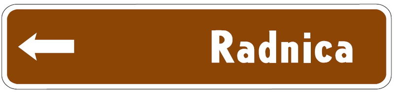 Smerová tabuľa ku komunálnemu cieľu