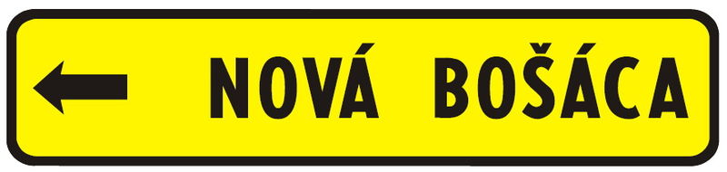 Smerová tabuľa na vyznačenie obchádzky