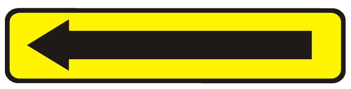 Smerová tabuľa na vyznačenie obchádzky